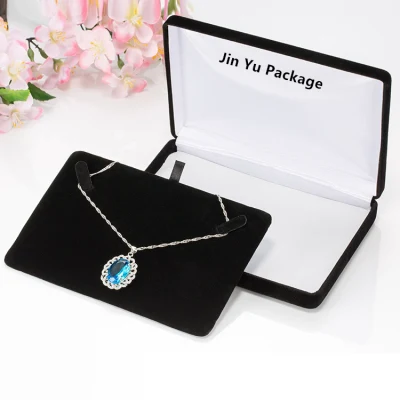  Luxury Handmade Elegant Metal Velvet Necklace Gift Jewelry Packing Box