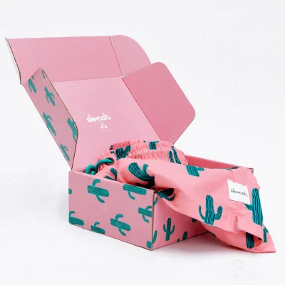 Custom Printed Logo Foldable Flat E-Flute Corrugated Cardboard Kraft Paper Clothes Shoes Jewelry Packaging/ Shipping/ Packing/ Mailer Christmas Gift Carton Box