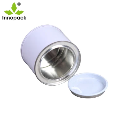 Custom Logo Printed Mint Paint Round Empty Metal Aluminum Tin Can, Metal Container