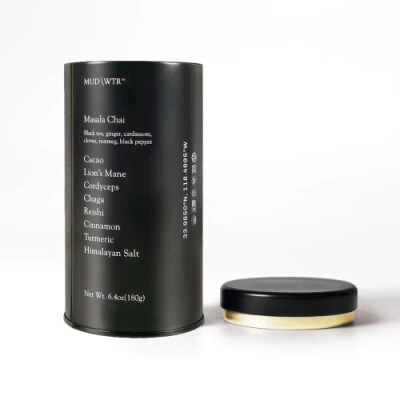 Wholesale Empty Food Grade Custom Logo White Color Small Airtight Round Matcha Tea Metal Coffee Cans Tins Canister Box
