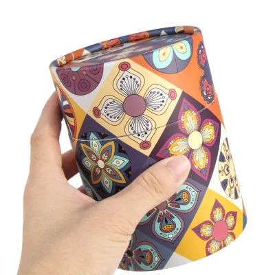 Firstsail Round Cardboard Coffee Powder Tea Paper Can Food Tube Canister Packaging with Aluminum Easy Open Tin Lid