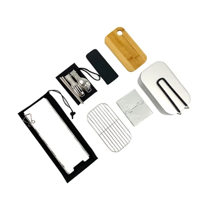 Japanese-Style Mini Outdoor Kitchen Camp Cooking Tool Aluminum Lunch Box Aluminum Mess Tin with Coating