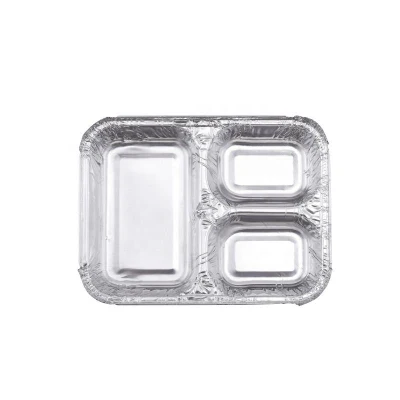 Factory Supply Oblong 5*4 Inch 250ml Recyclable Aluminum Foil Container Aluminum Lunch Box Tin Tray Food Take out Foil Tray