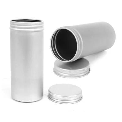 Black Jars Gift Skincare Packaging Box Aluminum Round Tin Containers with Lid