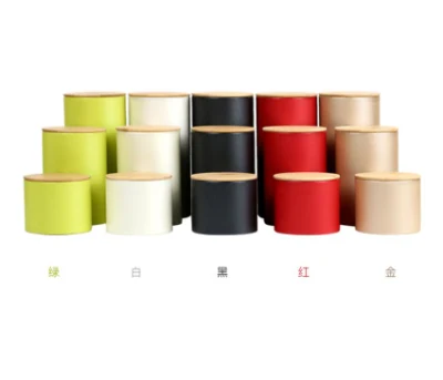 High Quality Low Price Round Metal Airtight Tea Tin Box with Mamboo Lid