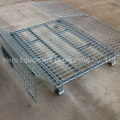 Heavy Duty Removable Collapsible Rigid Metal Bulk Wire Mesh Cage Storage Stacking Containers