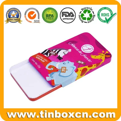 Empty Slide Candy Tin Box for Sliding Mint Gum Sweets Confectionary