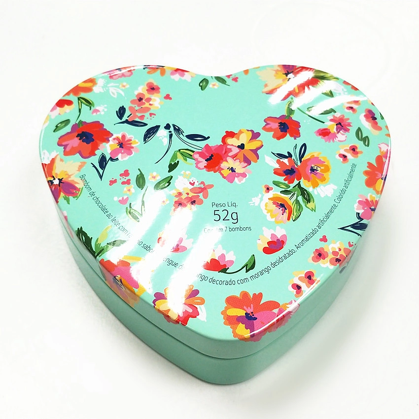 Wedding Heart Tin Box, Small Heart Shaped Tin, Candy Metal Box