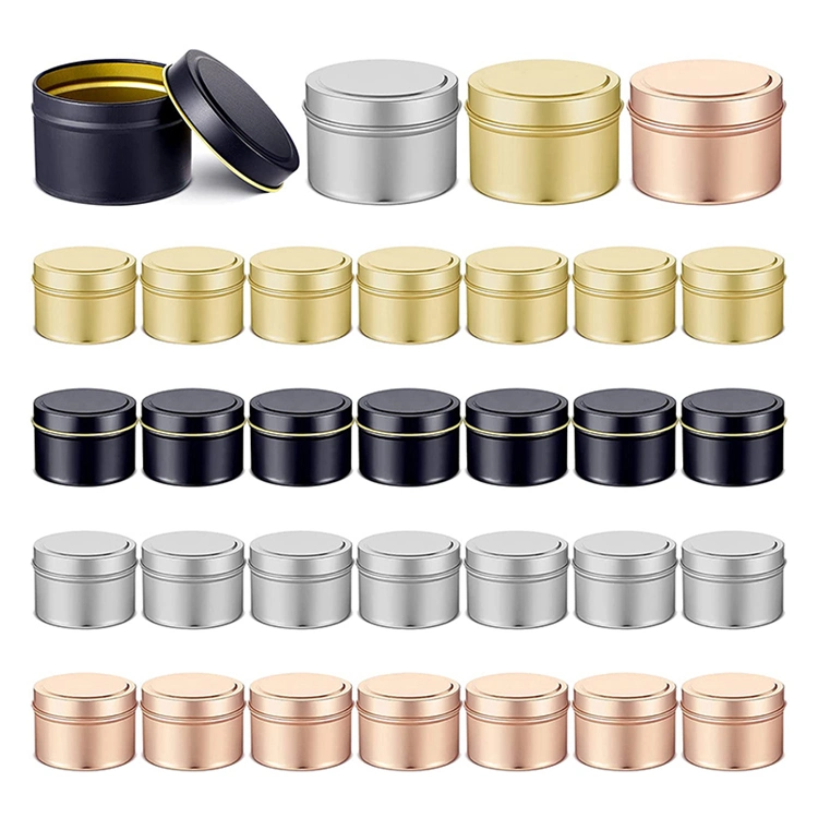 10ml 30ml 50ml 100ml 200ml Round Aluminum Cosmetic Tin Box Metal Container