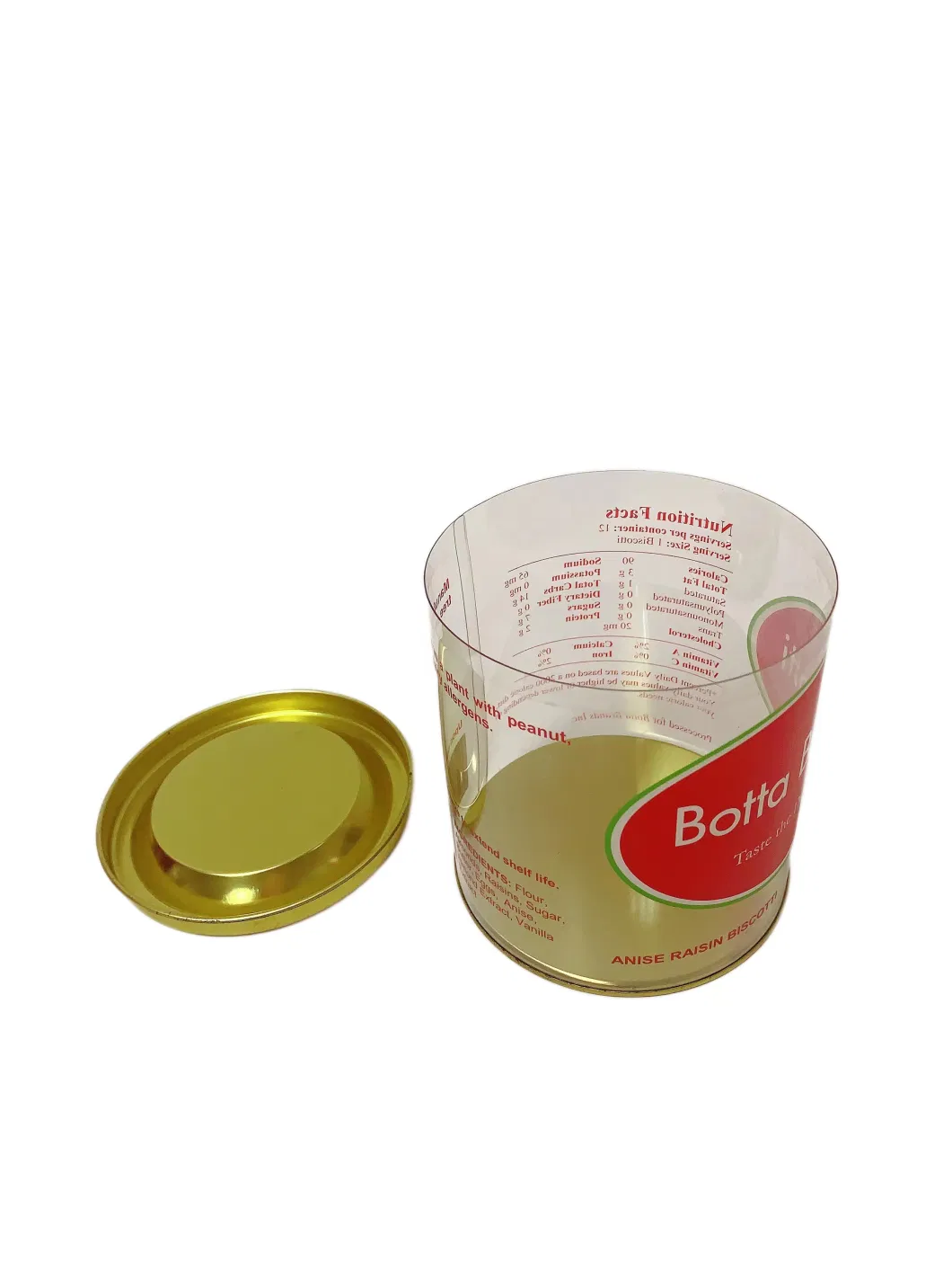 Round Shape Food Grade Clear PVC Tin Bucket Tin Pet Tube for Gift and Toy Packaging Tin Container