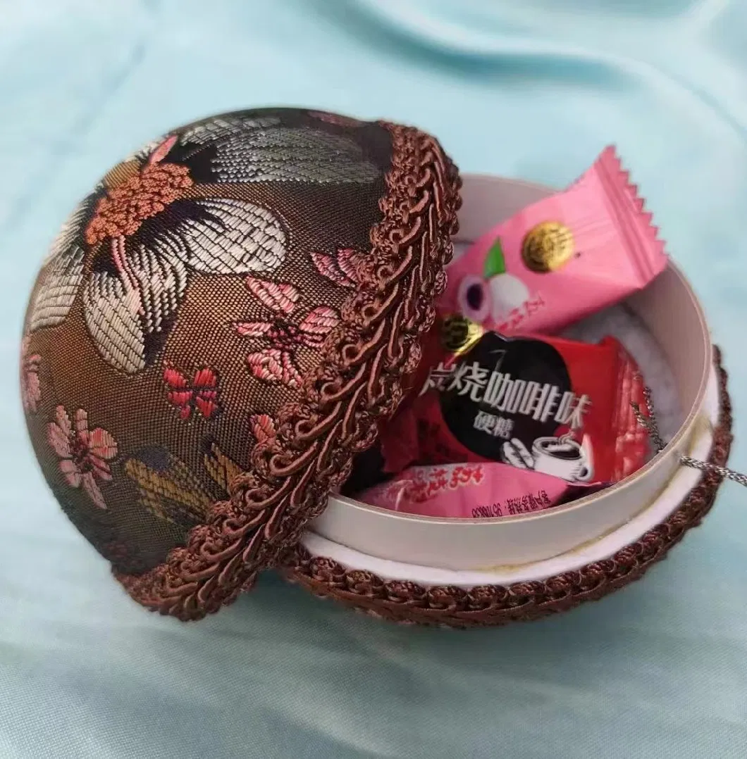 Hotsale Decoration Cute Colorful Silk Christmas Easter Egg Tin Box