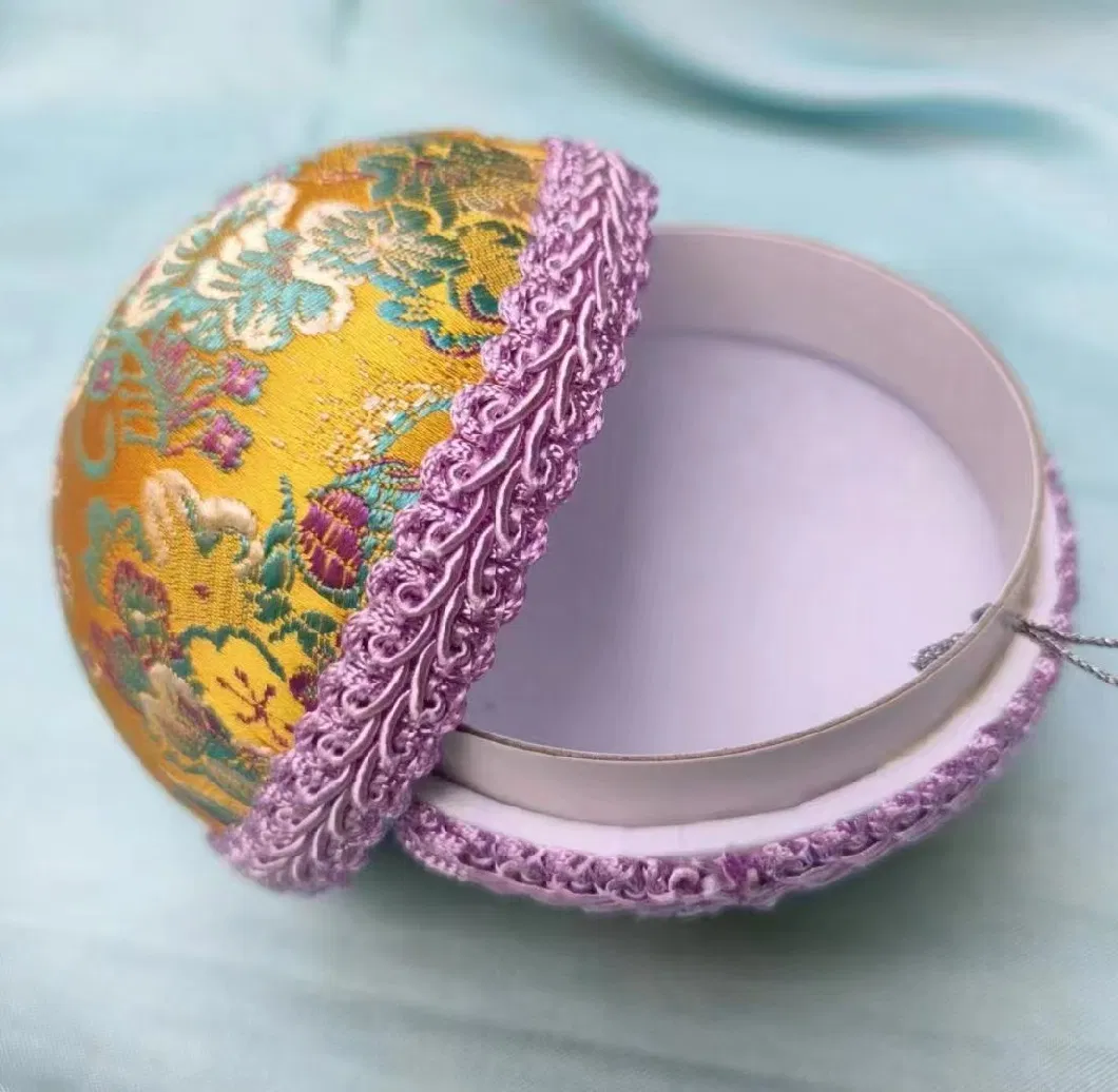 Hotsale Decoration Cute Colorful Silk Christmas Easter Egg Tin Box