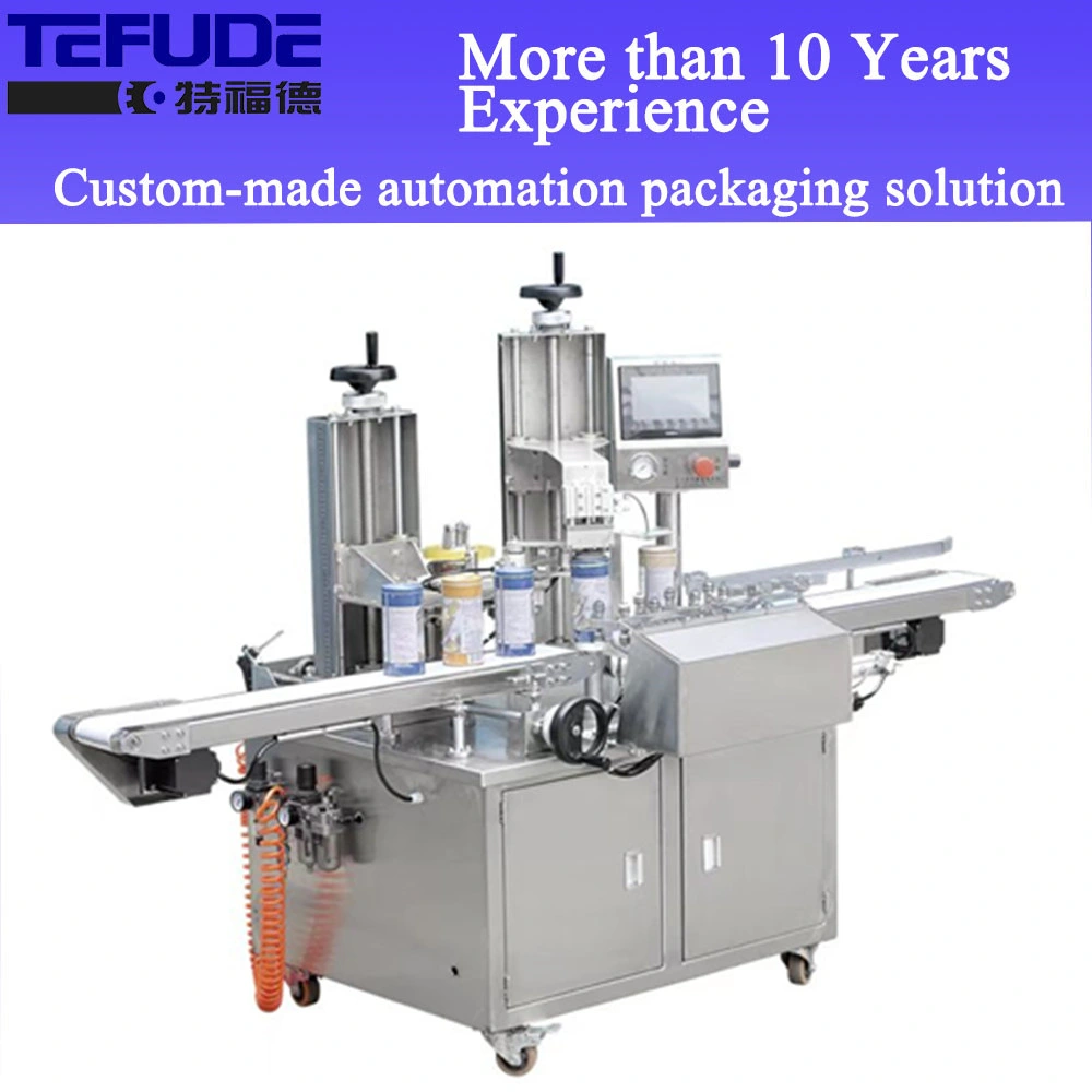 Full Automatic Metal Tin Can Box Tape Sealing Machine Tape Plastic Sealing Packing Machine Automatic Taper