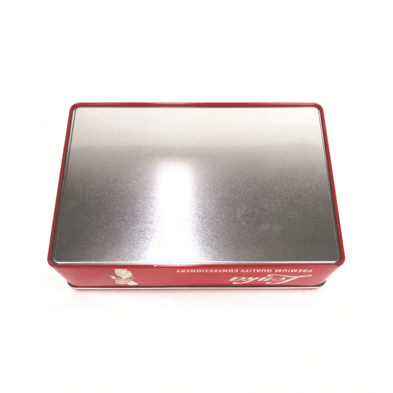 Factory Custom Big Rectangular Food Gift Packaging Metal Biscuit Cookie Tin Box