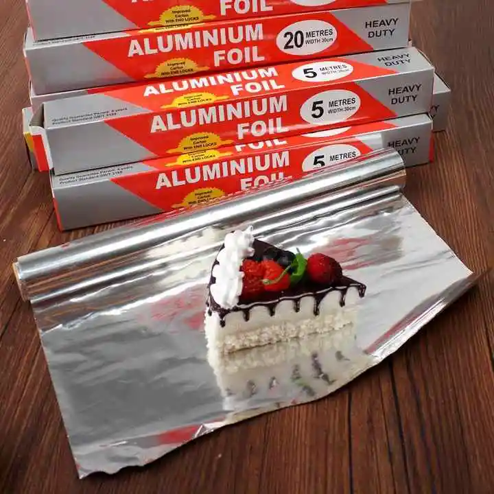 Food Grade Disposable Foil Paper Kitchen A8011 Aluminum Tin Foil Household Uses for Food Packing Aluminum Household Foil