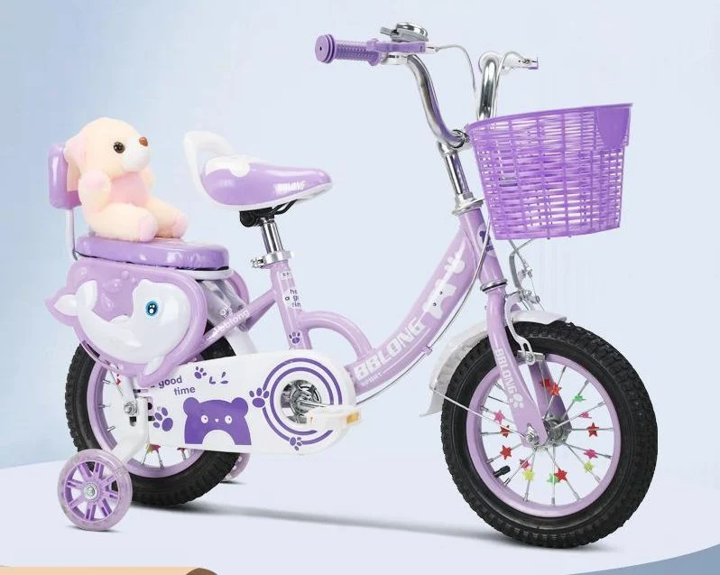 Children&prime;s Bicycle with Training Wheels New Male and Female Baby Bikes 3~12 Little Princess Light Bicycle Belt