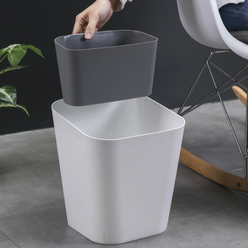 Nordic Creative Small Trash Can Household Bedroom Bathroom Dry and Wet Separation Classification Trash Can