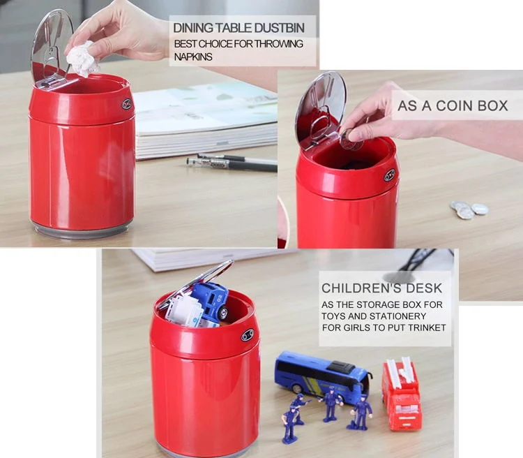 1.5L-2L Automatic Small Size Desktop Table Mini Trash Can Office Home