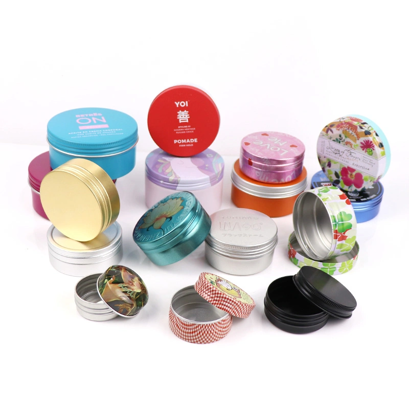 Hot Sale 50g 80g 100g Custom Aluminum Jar or Aluminum Tin Can Box for Cosmetic or Candle