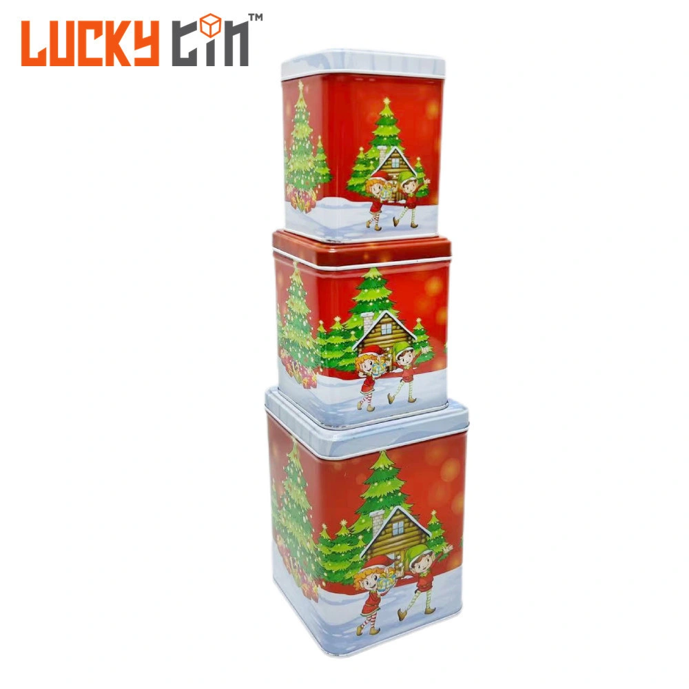 Wholesale Custom Tea Packaging Tin Box Square Tin Box for Tea