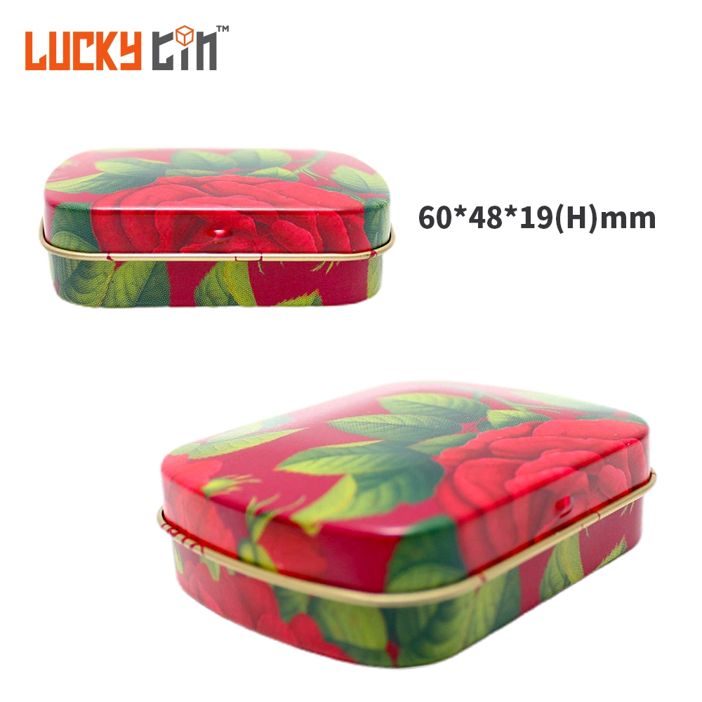 Wholesale Custom Tinplate Plated Storage Container Decorative Emboss Metal Can Rectangular Small Size Tin Box for Tarot Card
