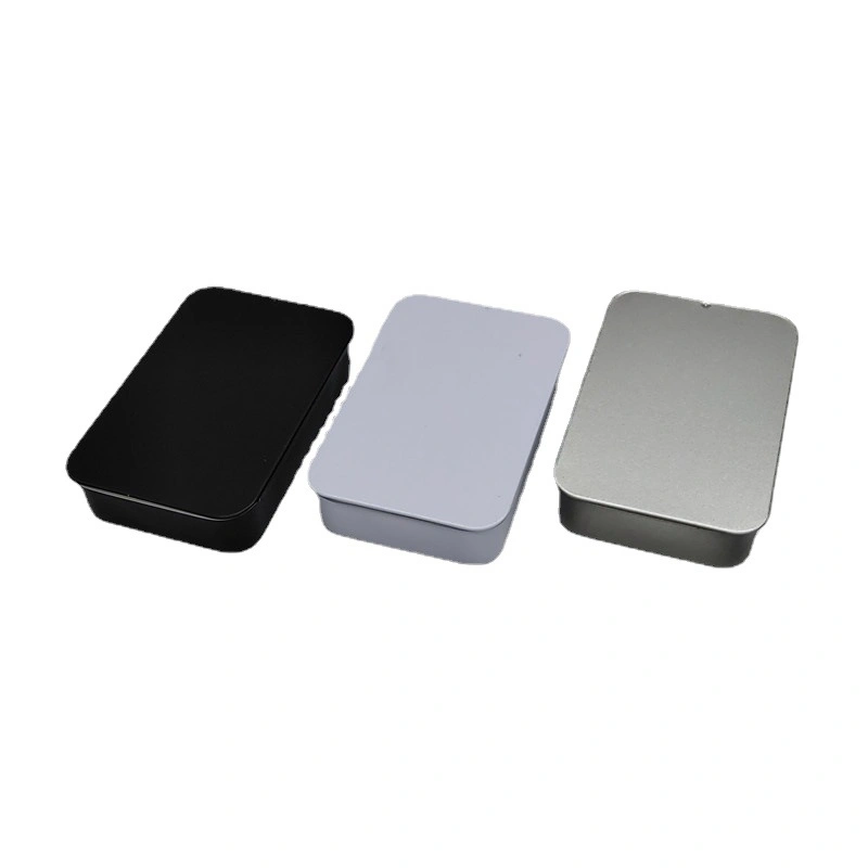 New Sliding Lid Tinplate Boxes Empty Metal Storage Jar Logo Printing Packaging Tin Box Custom Packing