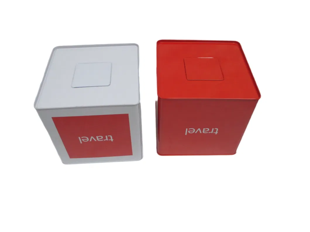 Square Shape Coin Box Gift Tin Metal Empty Packaging Chocolate Cookies Tin Box Food Can Tin Box