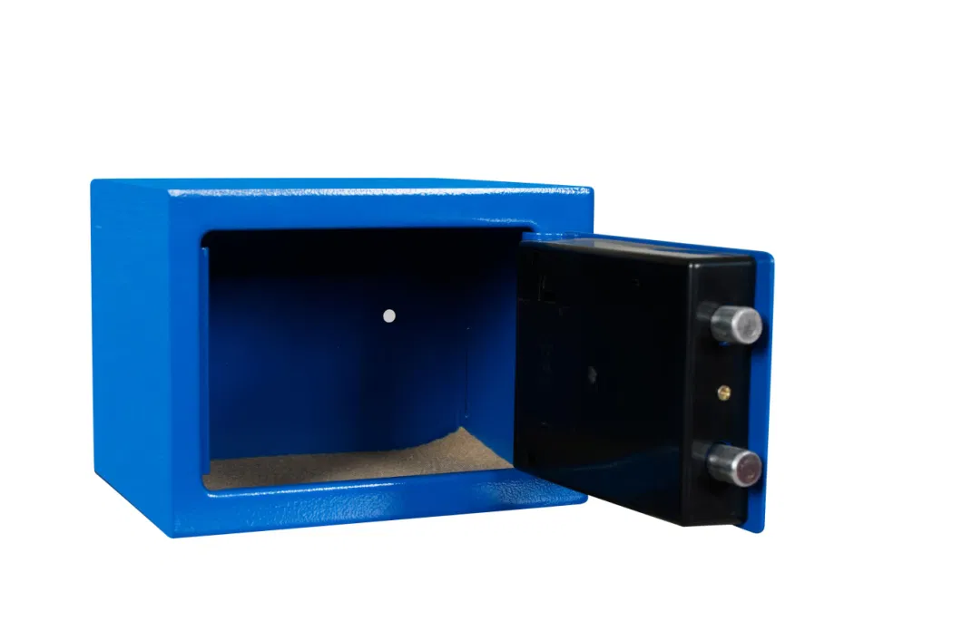 Customized Cheap Blue Hotel Home Office Small Metal Electrical Safe Box