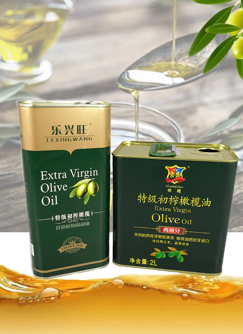 1L Olive Oil Square Food Grade Tin Can 3L Rapeseed Oil Packaging Box