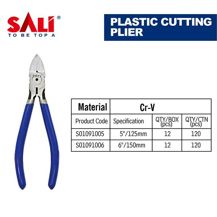 Sali 5&prime;&prime; Cr-V Head with Rubber Handle Hand Tools Plastic Cutting Pliers