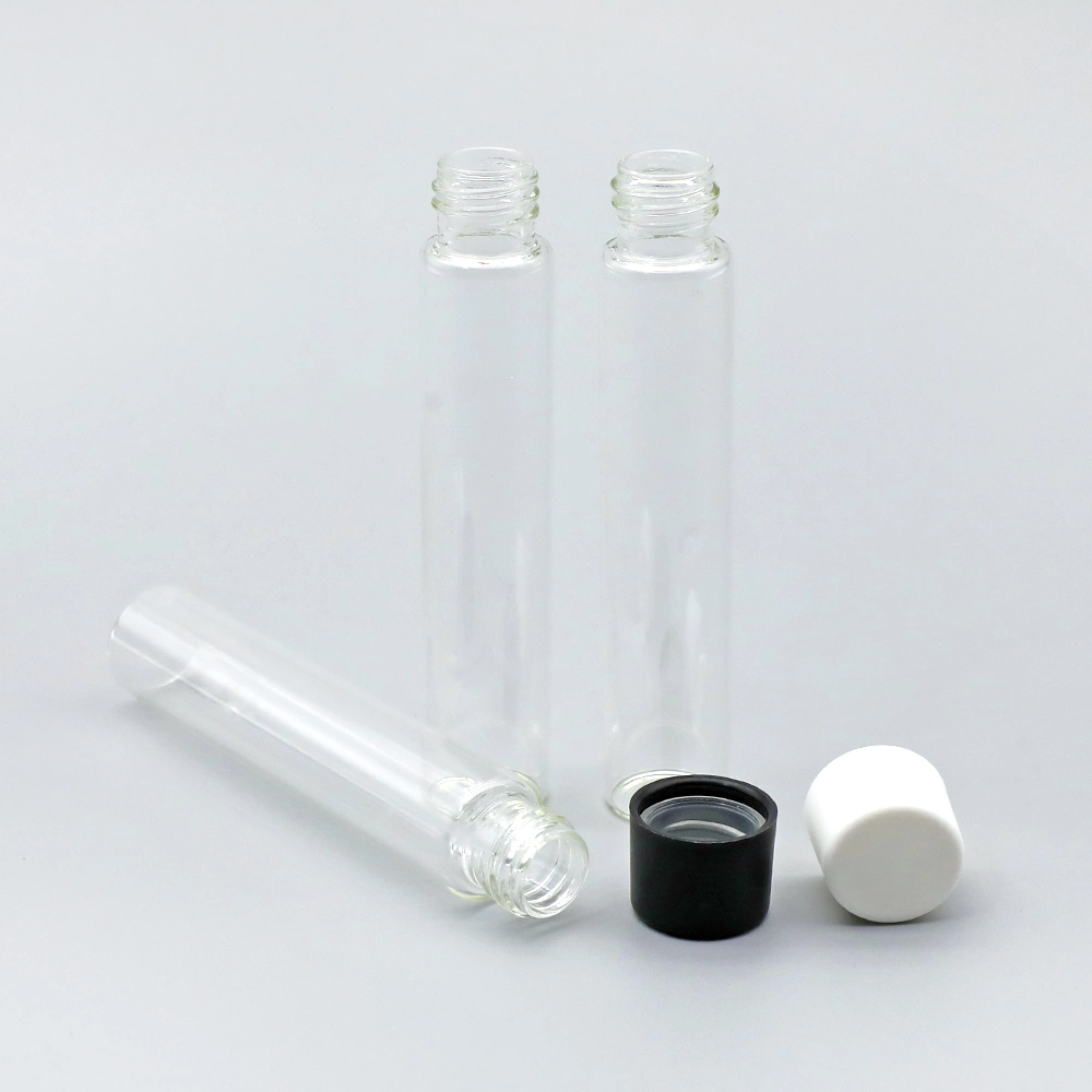 Custom Tube Pre Packaging Rolled Tube 118mm Clear Glass Tube with Childproof Cap