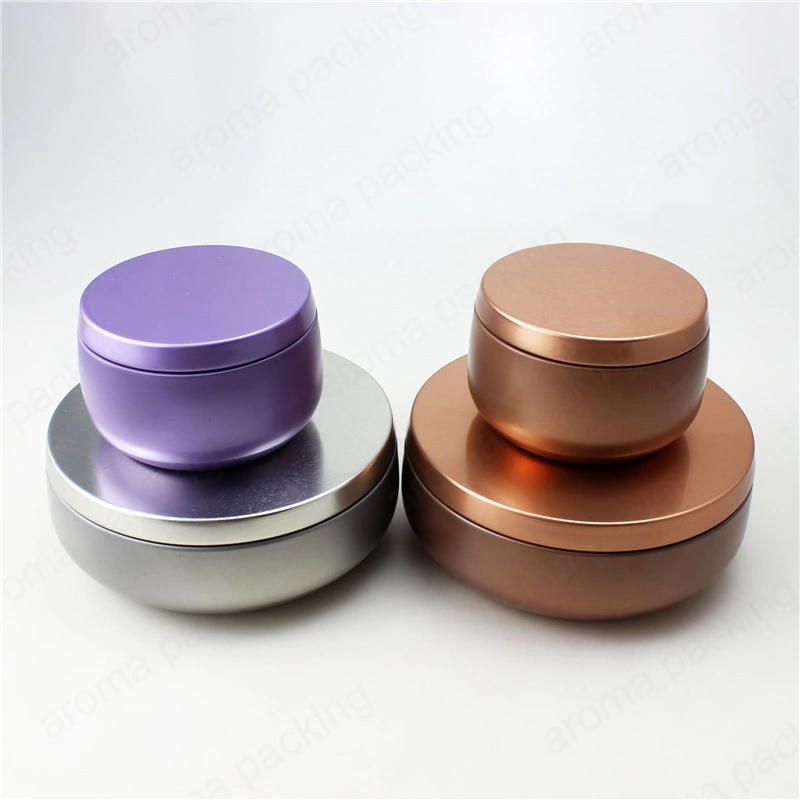 Tin Candle Containers Jars Metal Cans with Lids Small Tin Candle Container