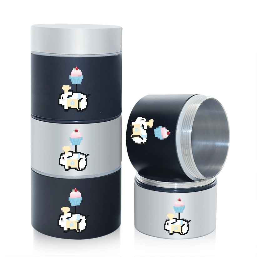 Recyclable Herb Flower Storage Container Smell-Resistant Childproof Metal Tin Can 1oz 2oz