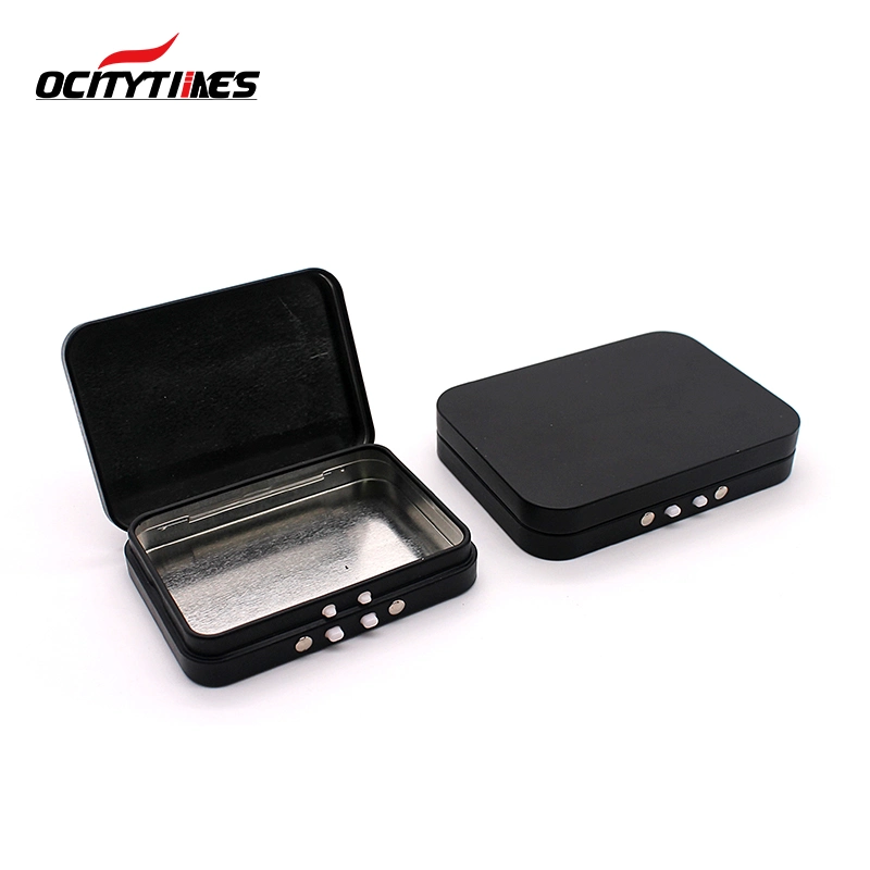 Food Grade Rectangle Customized Printed Cheap Small Mini Metal Mint Tin Box Chewing Gum Tin Box Case with Hinge