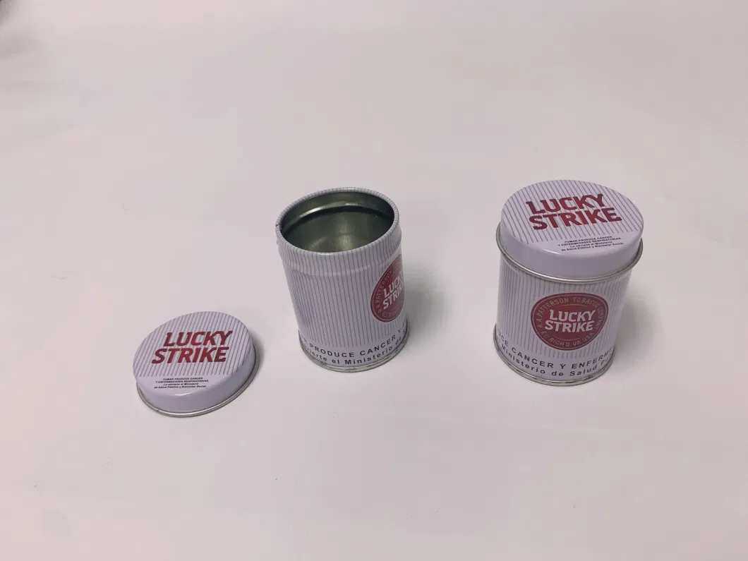 Factory Price Round Tin Box Metal Tin for Strike Tin Can Small Strike Tin Box Strike Packaging Tin Box