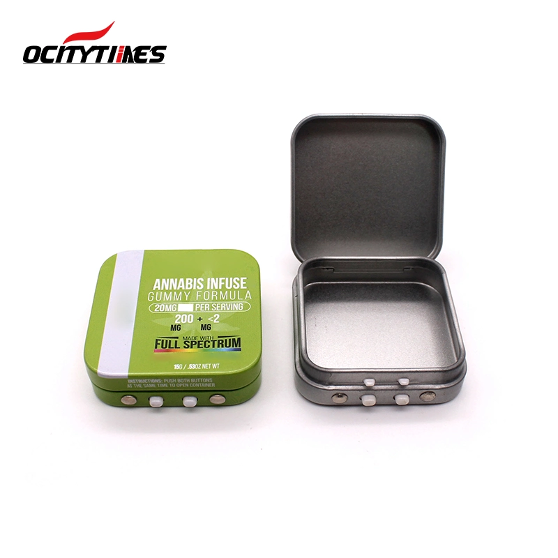Low Price Custom Empty Round Can Metal Tea Tin Box Packaging for Disposable Pen Vape Cartridge