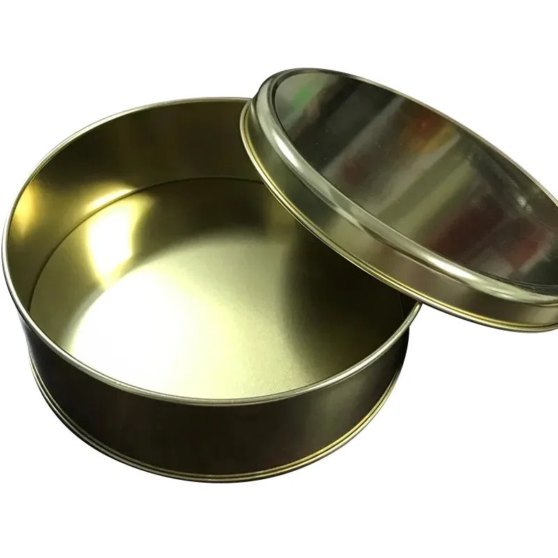Environmentally Friendly Metal Tin Boxes Accept Custom Circular Food Containers