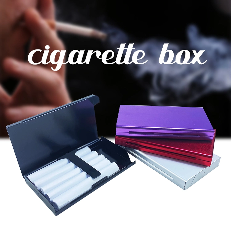 Custom Metal Aluminium 20PCS Smoking Cigarette Holder Pre Roll Box Packaging