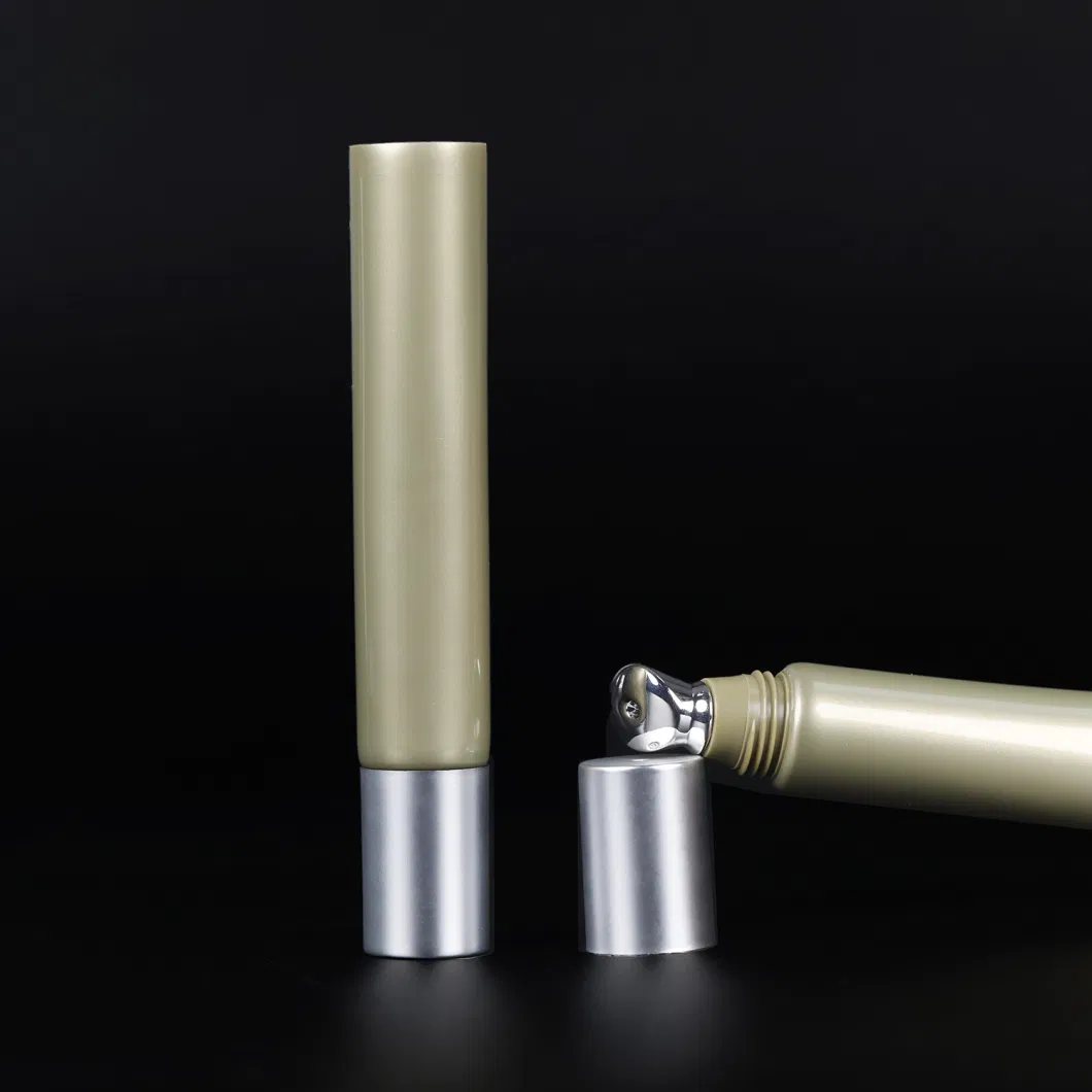 Custom Luxury Vibration Eye Cream Tube Packaging with Metal Applicator Tube Container