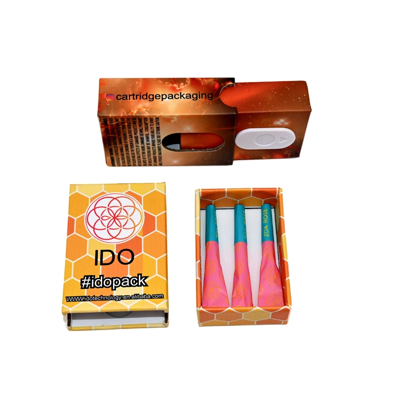 Childproof Pre-Roll Packaging Drawer Boxes Custom Pre Roll Packaging with Matches Slots