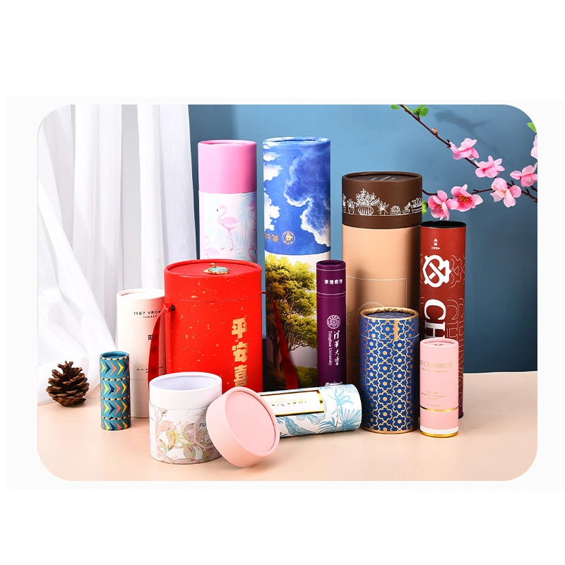 Customized Design Cosmetic Paper Tubes Skin Oil Display Cardboard Cans Packaging