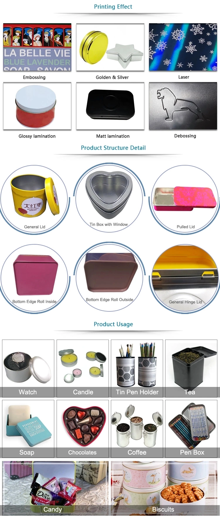 Wholesale Custom Tin Can Airtight Metal Coffee Tin Box for Package