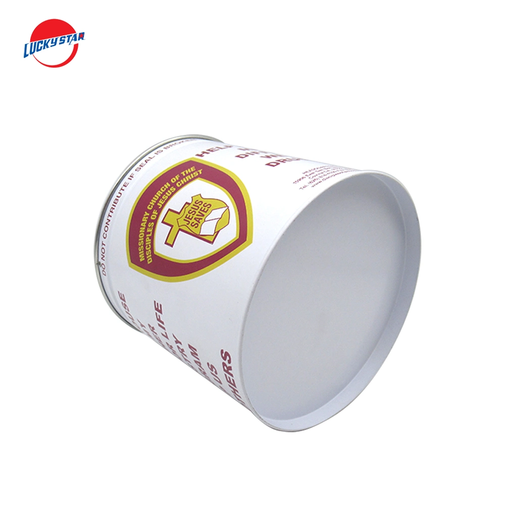 Promotional Metal Tinbox Cylinder Shaped Packaging Material Customized Logo