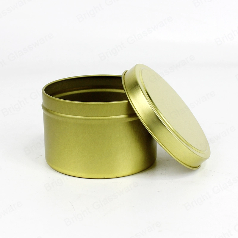 Black Gold Color 50g 100g Round Aluminum Tin Box with Screw Lid