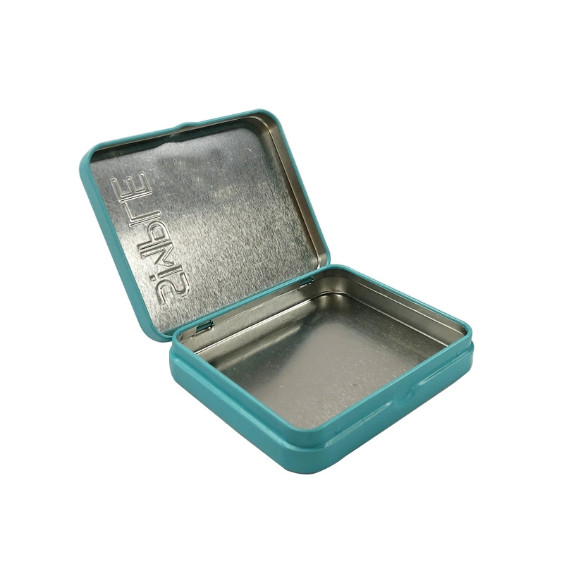 Custom Small Rectangular Hinged Nail Clippers Set Beauty Tools Packaging Tin Box