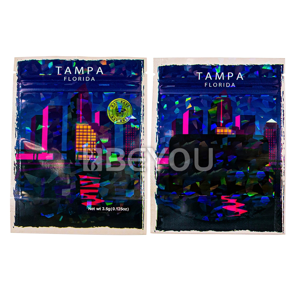 3.5g Tobacco Mylar Bag Reuseable Sealed Storage Packaging Aluminum Foil Standing OPP Pouches