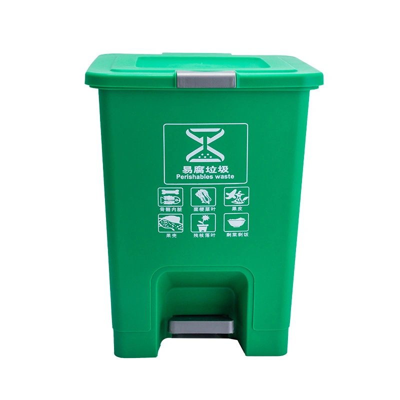 Multi-Size Foot Pedal Waste Bin Wholesale Rectangular Plastic Kitchen Trash Cans