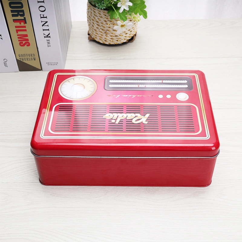 Irregular Fancy Radio Shape Gift Candy Toy Package Tin Box Cookies Tinplate Packaging