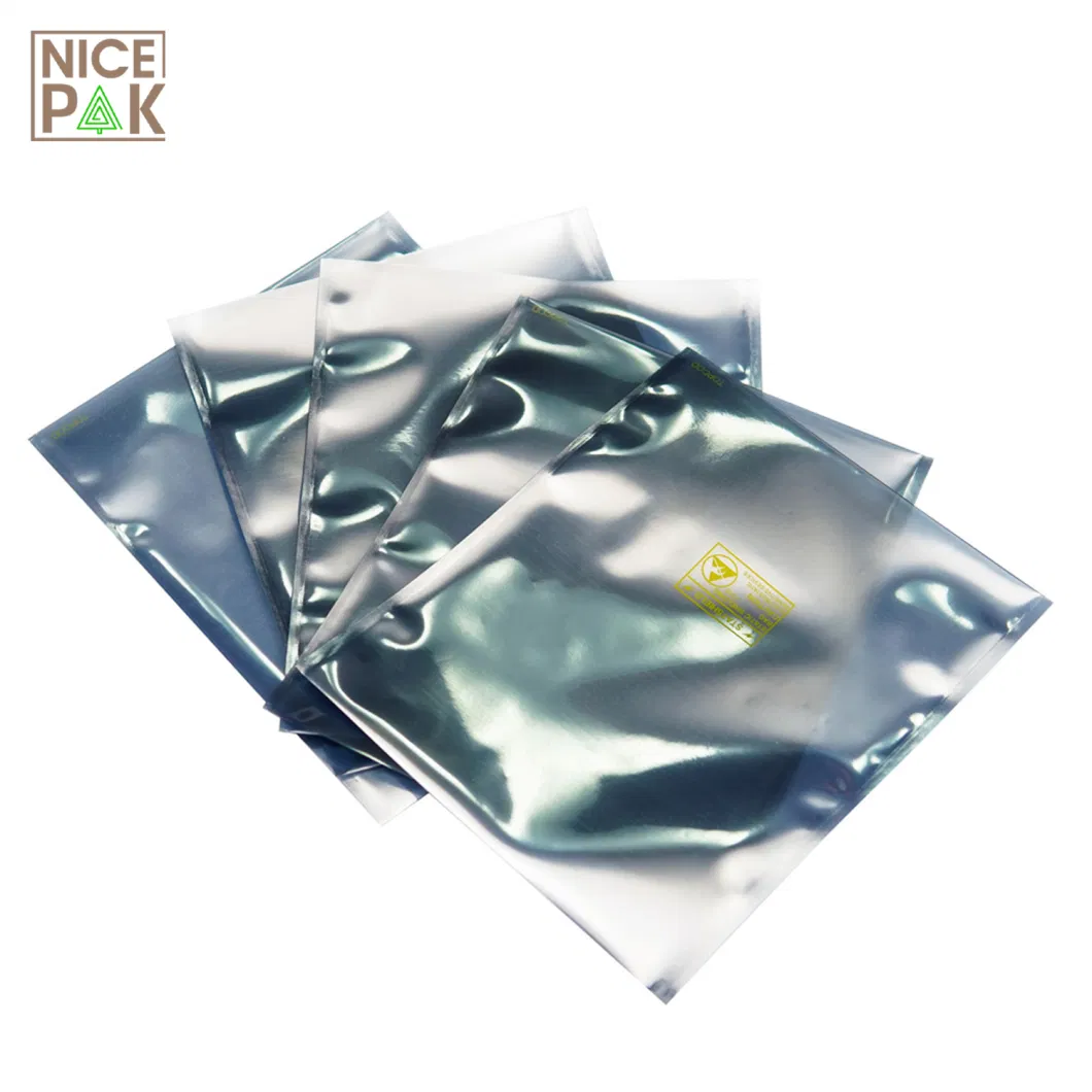 Metal-in ESD Shielding Moisture Barrier Bag Mbb with Zipper for Sound Card/Hard Disk/PCB Packaging