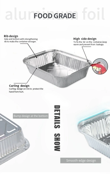 Aluminum Foil Pan Containers Foil Takeaway Food Container Tin Foil Pan